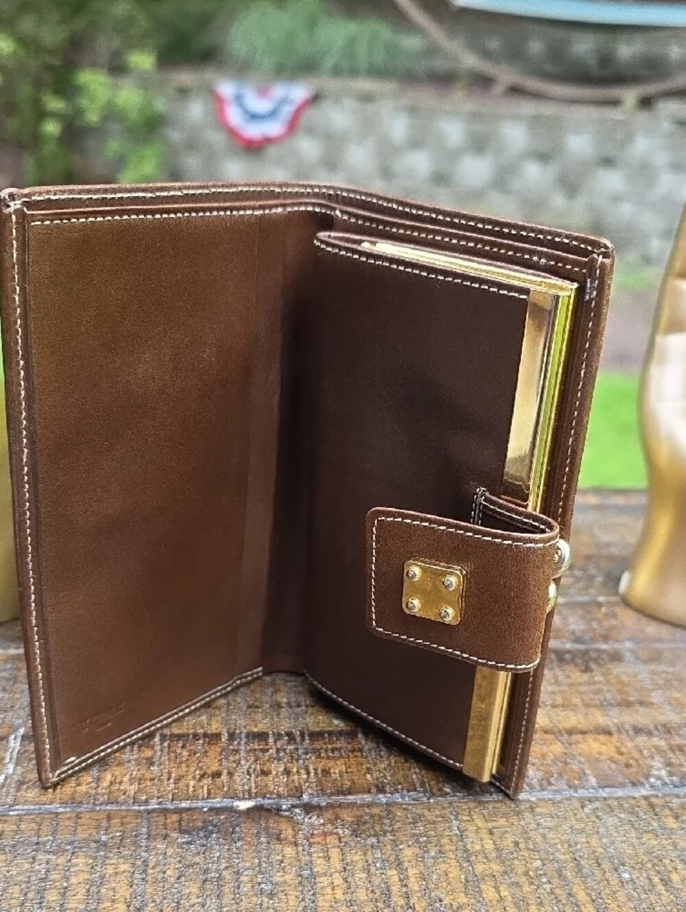 Loewe Anagram Vintage bifold Leather Wallet With Kisslock